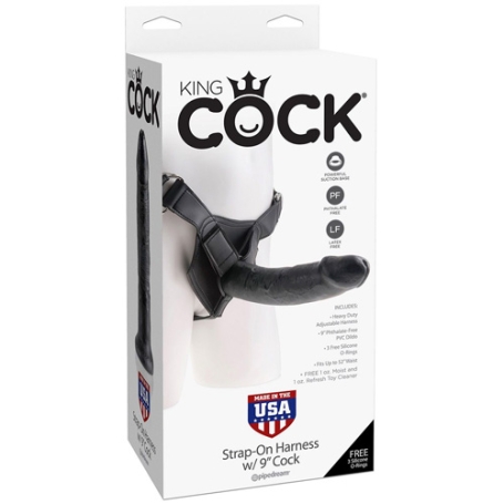 Страпон King Cock Harness 9"